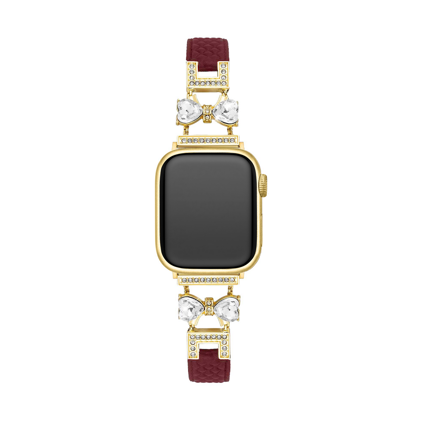 Elegant Bowknot Leather Band for Apple Watch - Premium Leather, All-Day Comfort