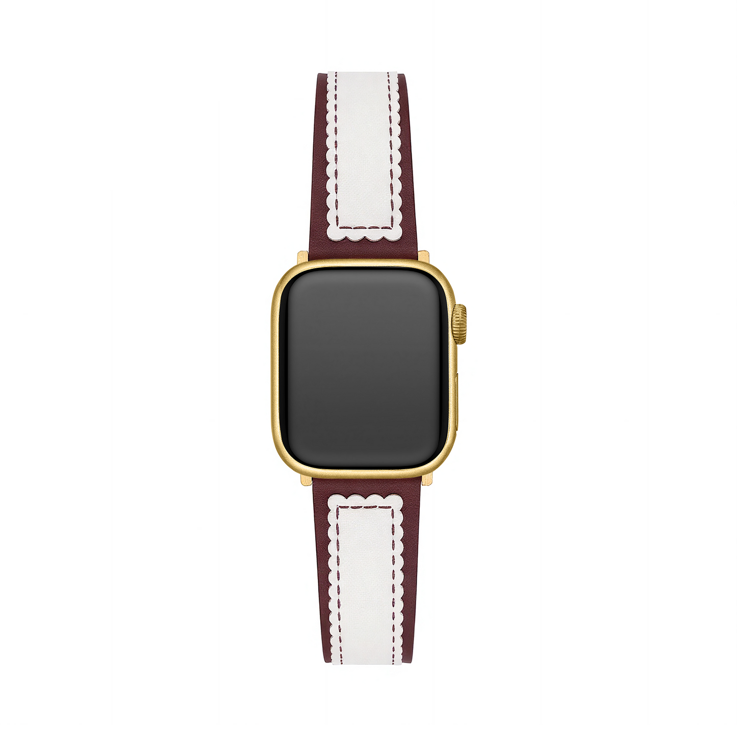 Elegant Scalloped Leather Band for Apple Watch