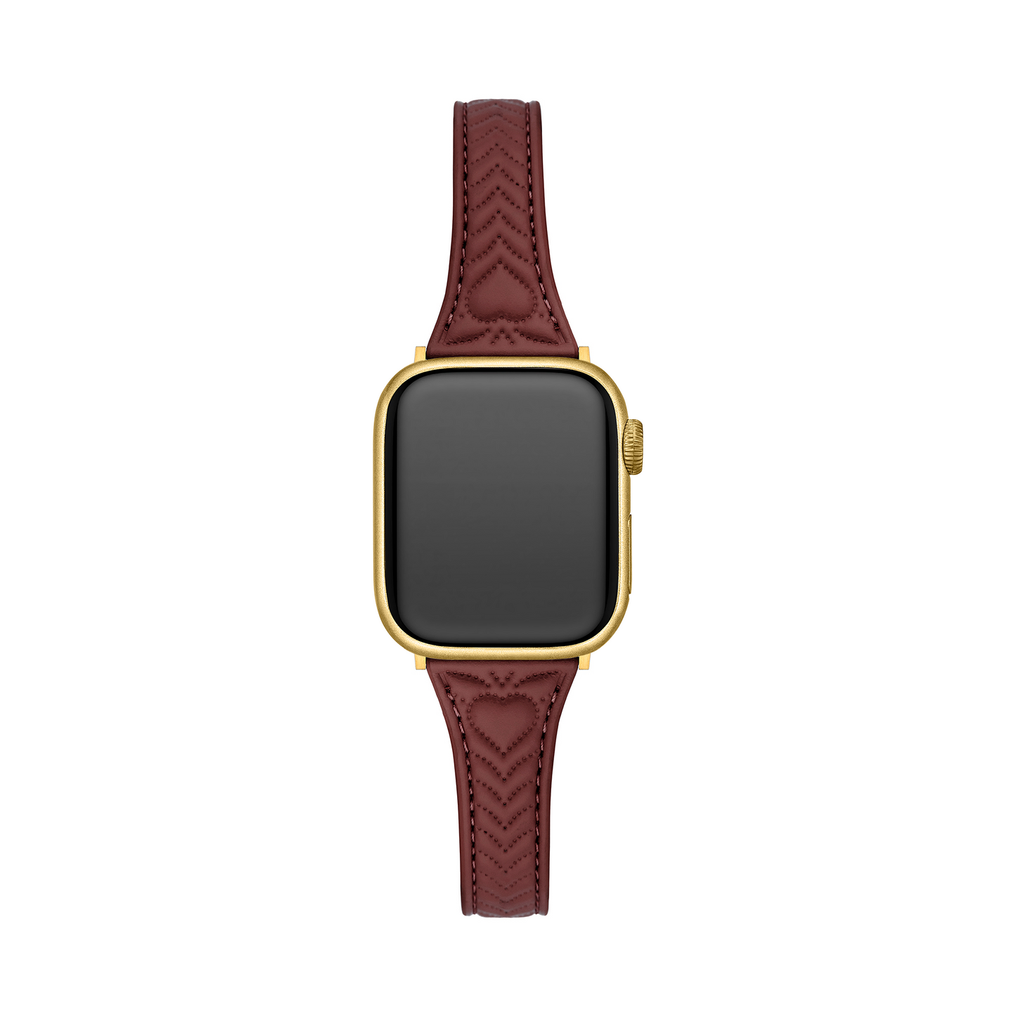 Heart-Stitched Leather Watch Band for Apple Watch