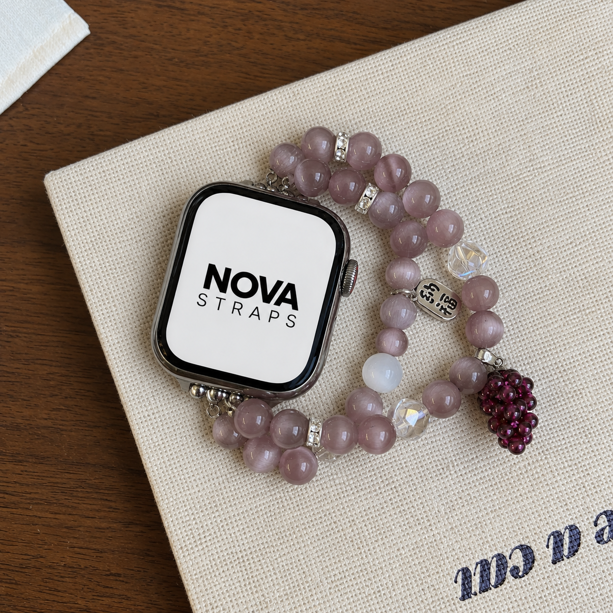 Rosé Aura — Apple Watch Crystal Bracelet