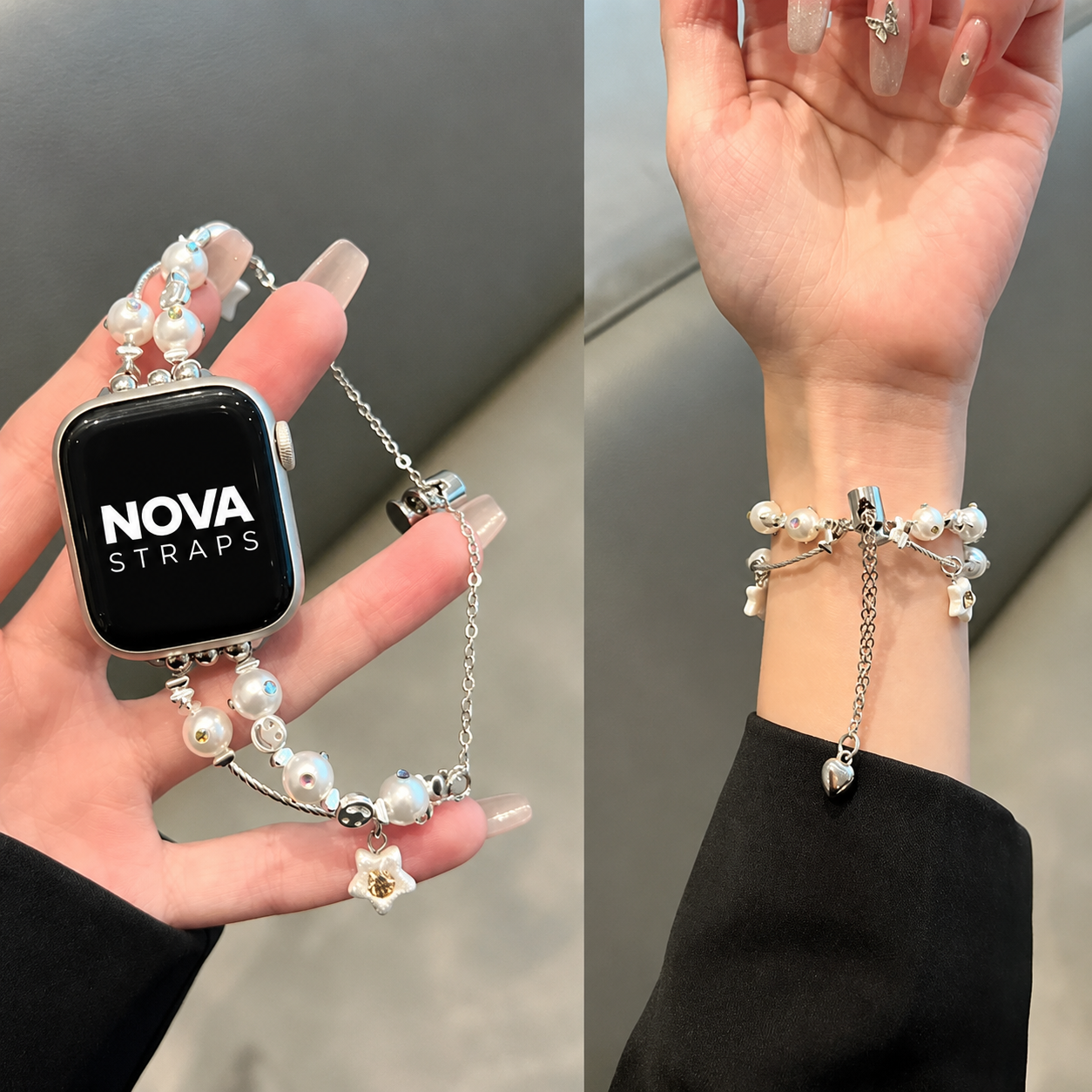 Nova Straps™ Pearl Charm Bracelet Band