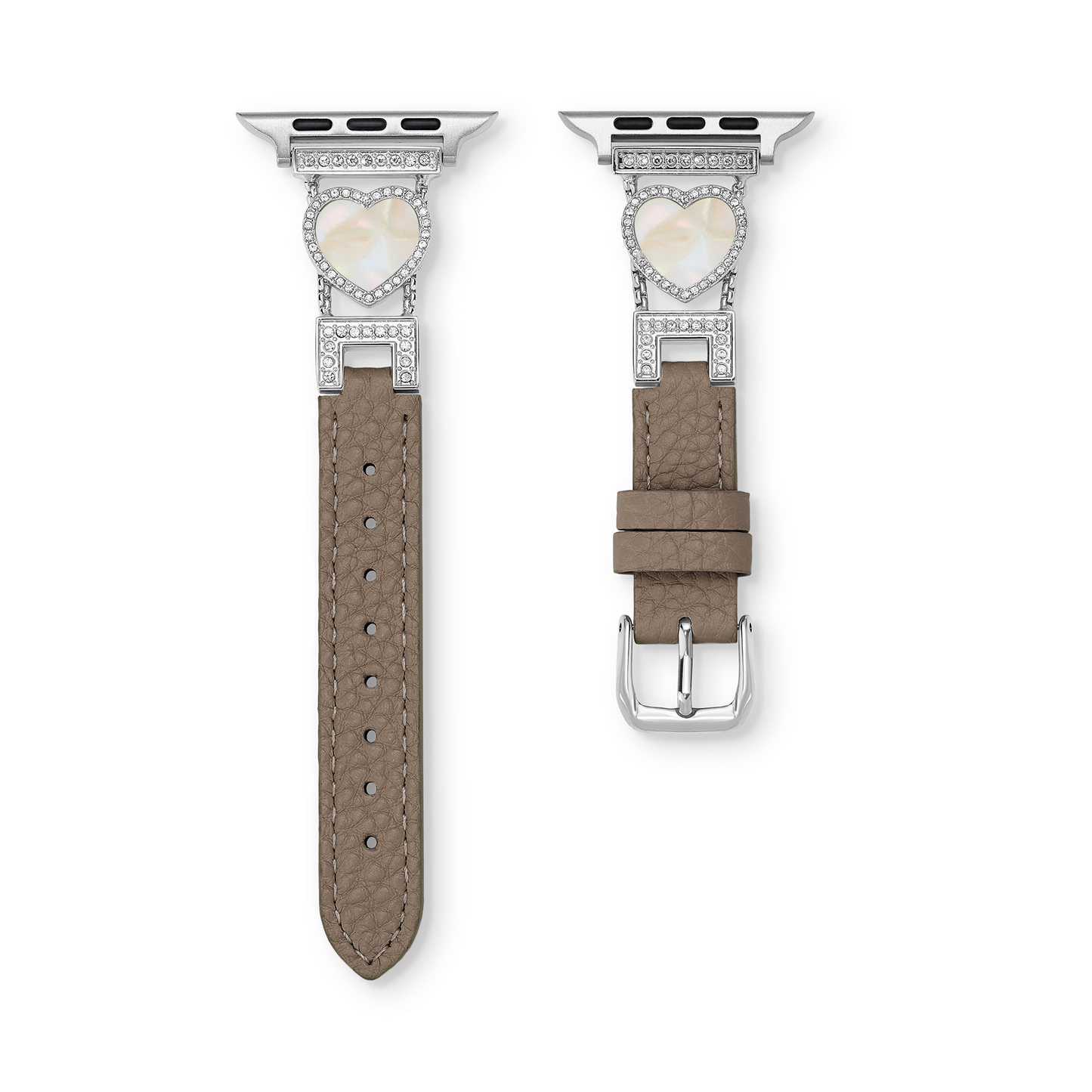 Love-Infused Sparkling Leather Watch Band for Apple Watch