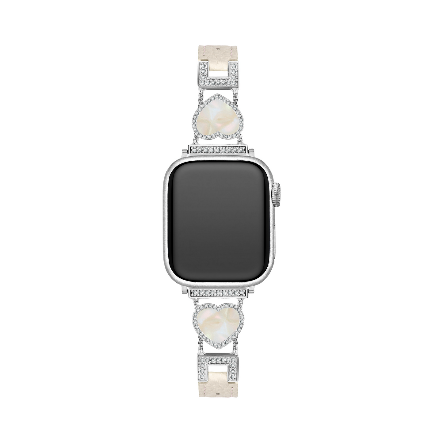 Love-Infused Sparkling Leather Watch Band for Apple Watch