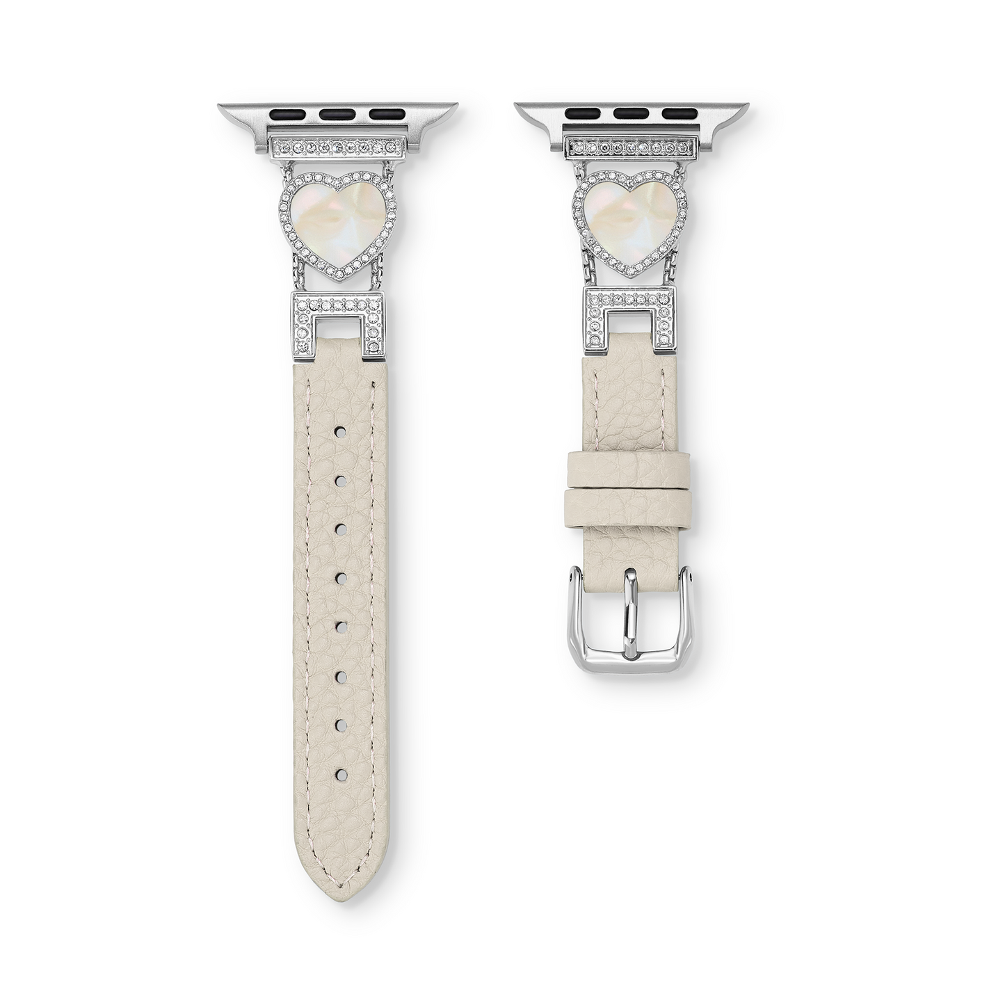 Love-Infused Sparkling Leather Watch Band for Apple Watch