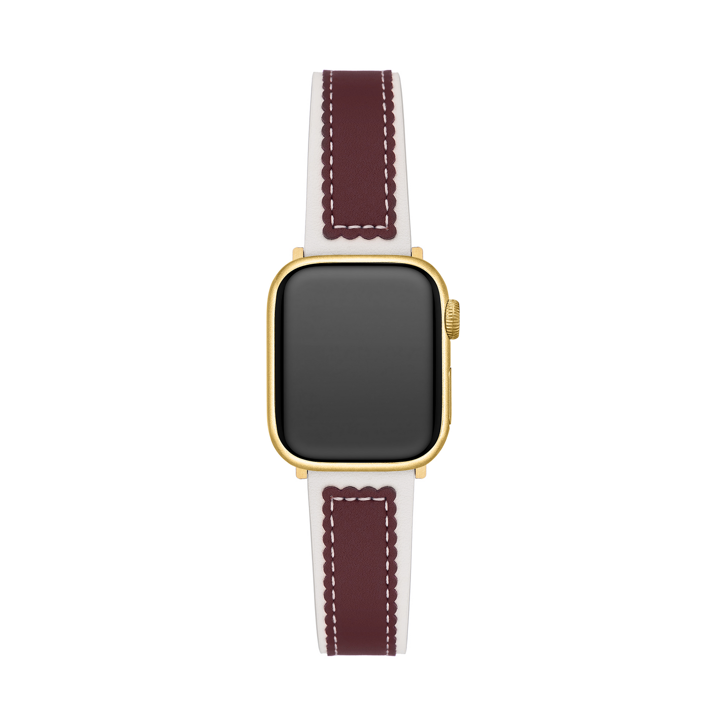 Elegant Scalloped Leather Band for Apple Watch