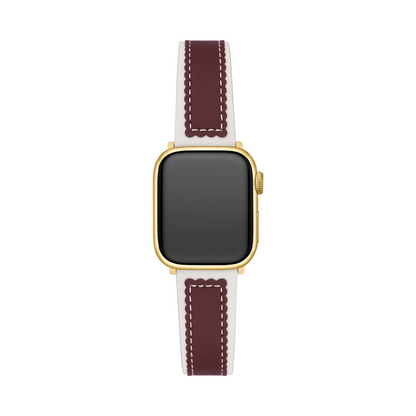 Elegant Scalloped Leather Band for Apple Watch