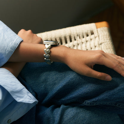 Sleek Polished Love Metal Band for Apple Watch