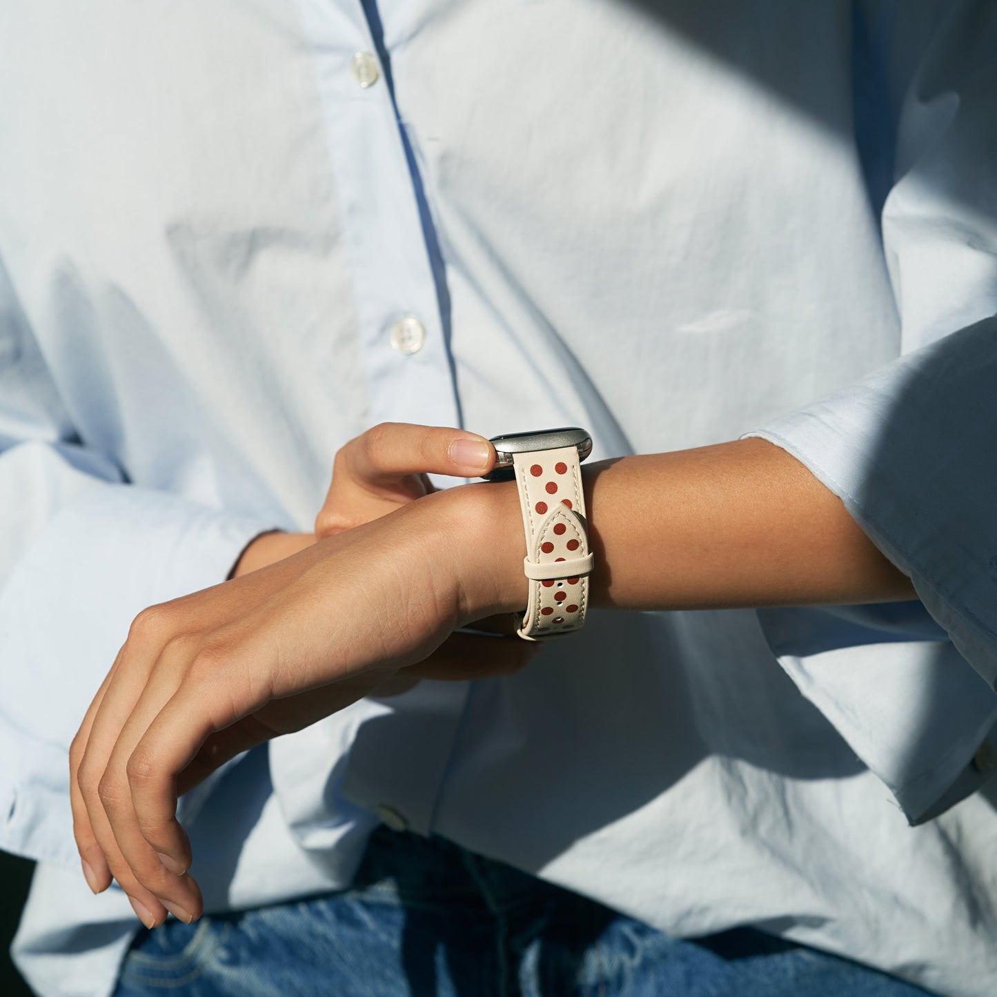 Chic Polka Dot Leather Band for Apple Watch