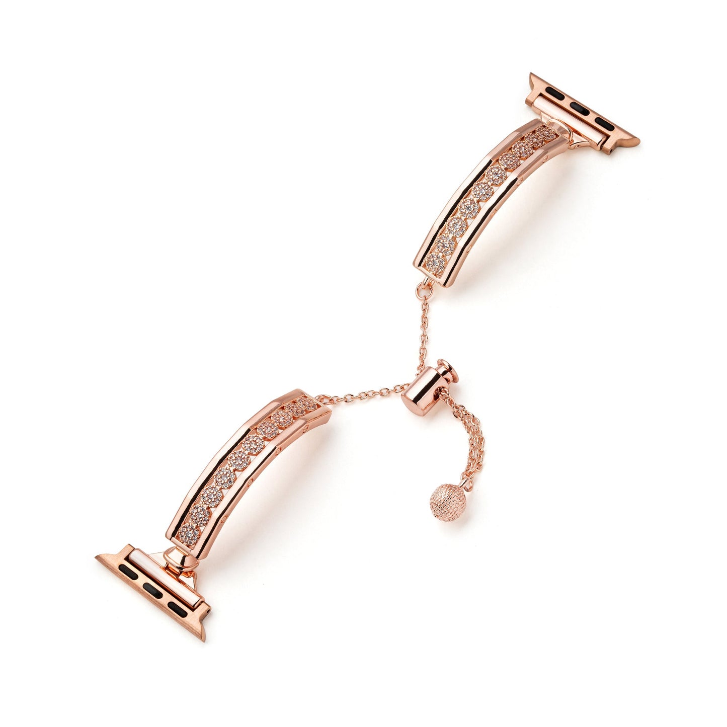 Pavé Crystal Stainless Steel Watch Band – Sparkling, Elegant Metal Strap