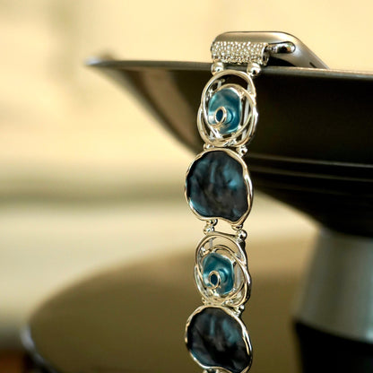 Elegant Rose Bangle Elastic Watch Bracelet for Apple Watch