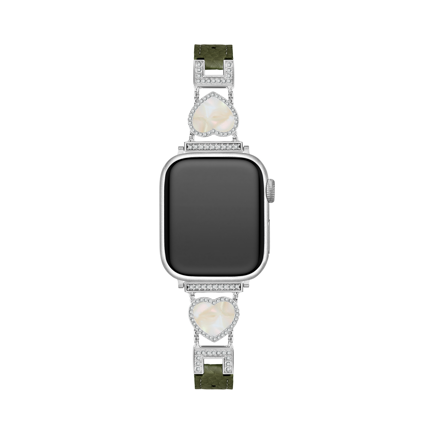 Love-Infused Sparkling Leather Watch Band for Apple Watch