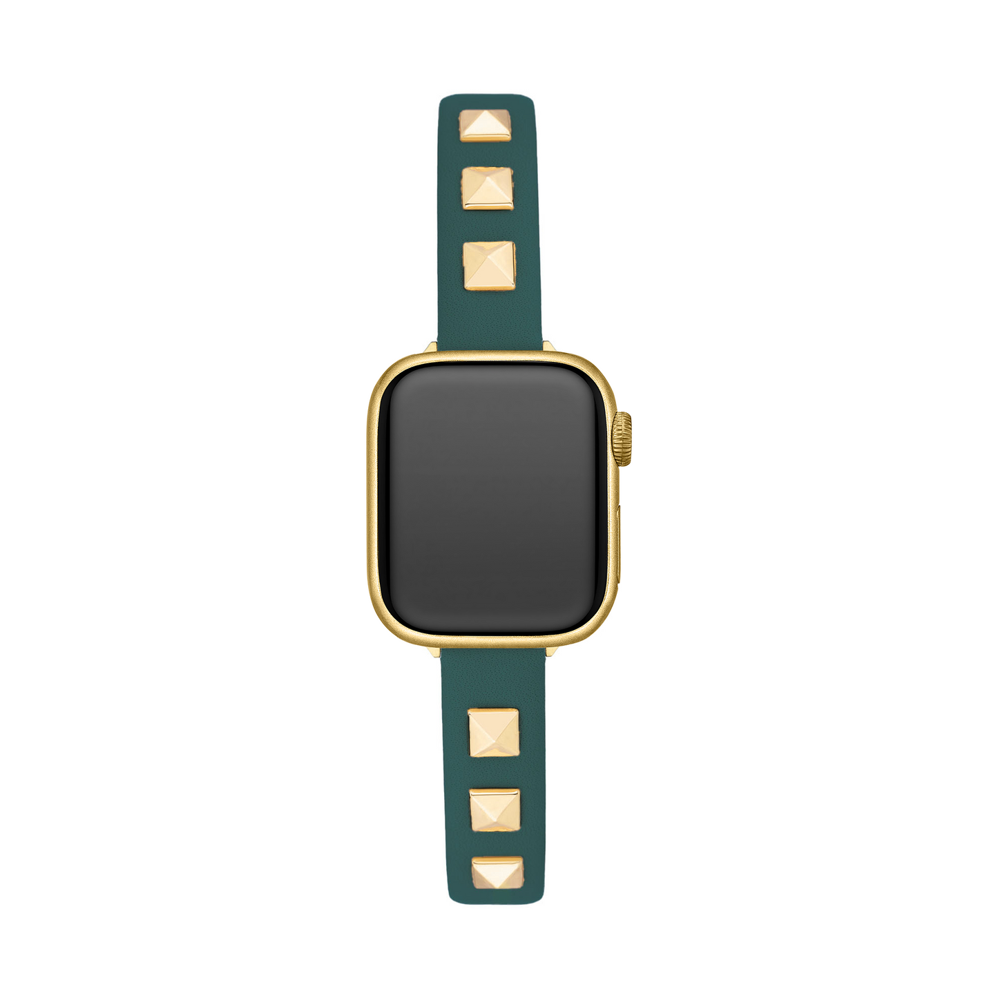 Chic Rivet-Studded Leather Band for Apple Watch - Sleek, Durable Style