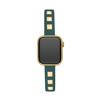 Chic Rivet-Studded Leather Band for Apple Watch - Sleek, Durable Style