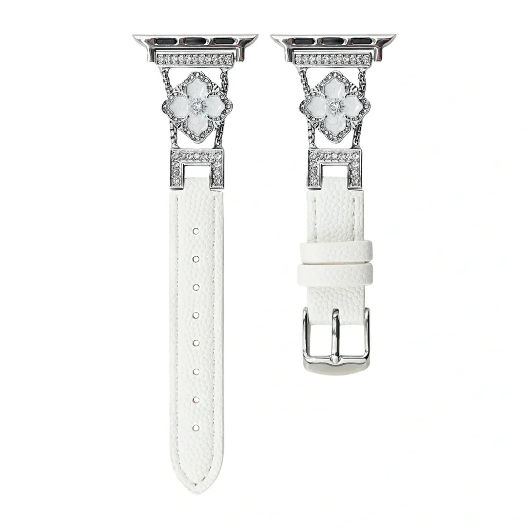 Glitter-Accented Leather Strap