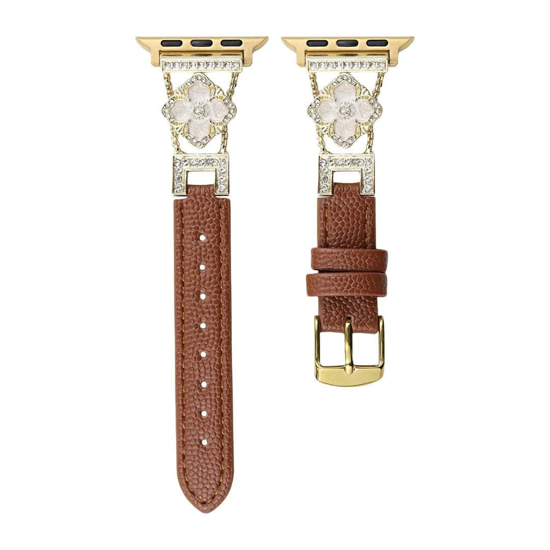 Glitter-Accented Leather Strap