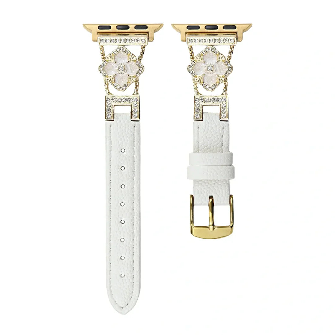 Glitter-Accented Leather Strap