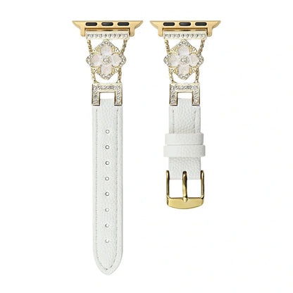 Glitter-Accented Leather Strap