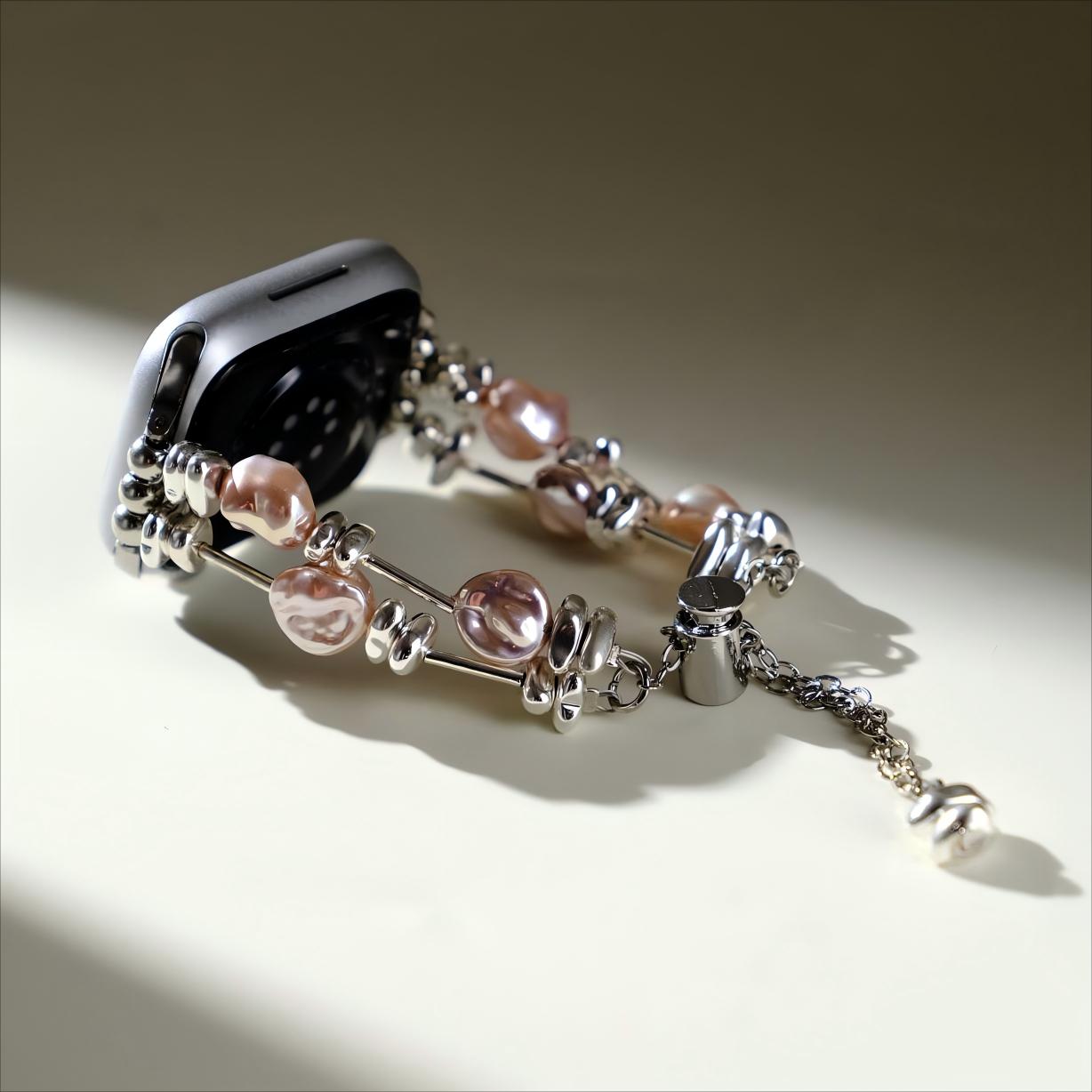 Ambiglow Pearl Watch Band for Apple Watch — Elegant Pearl-Gloss Strap for All Models