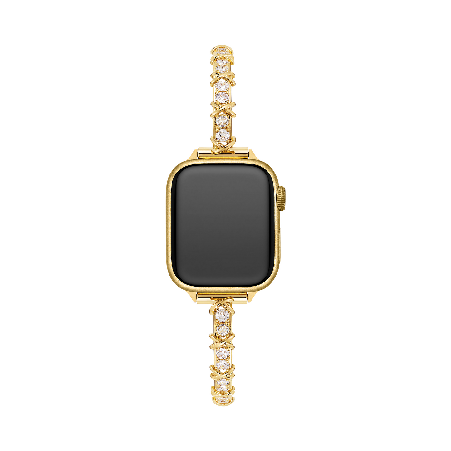 14K Gold & Platinum-Plated Zircon Metal Watch Band