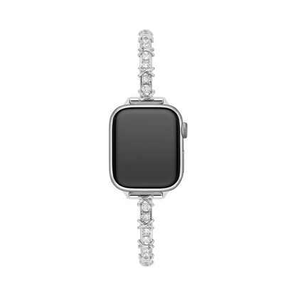 14K Gold & Platinum-Plated Zircon Metal Watch Band