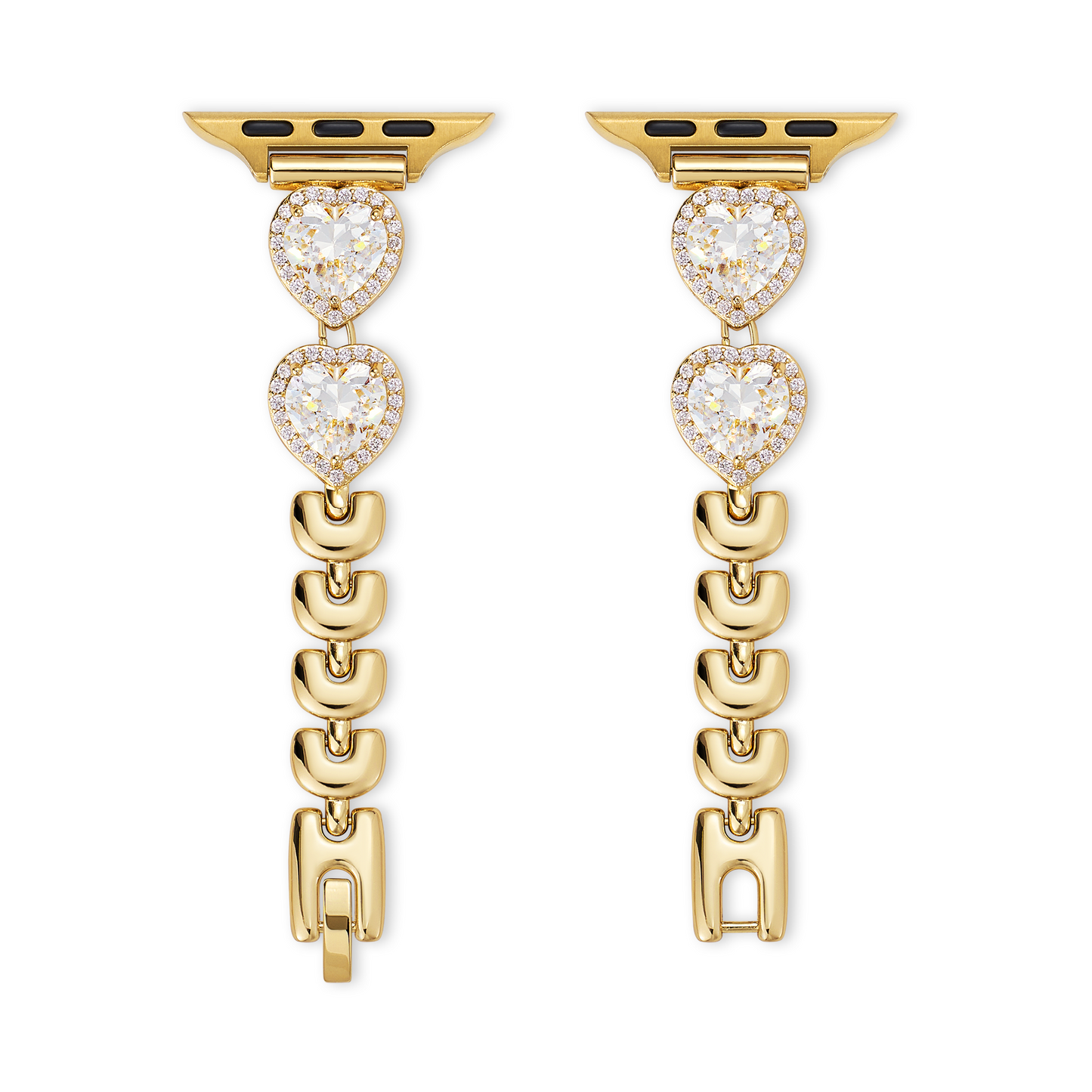 Sparkling Heart Apple Watch Band for a Dazzling Look