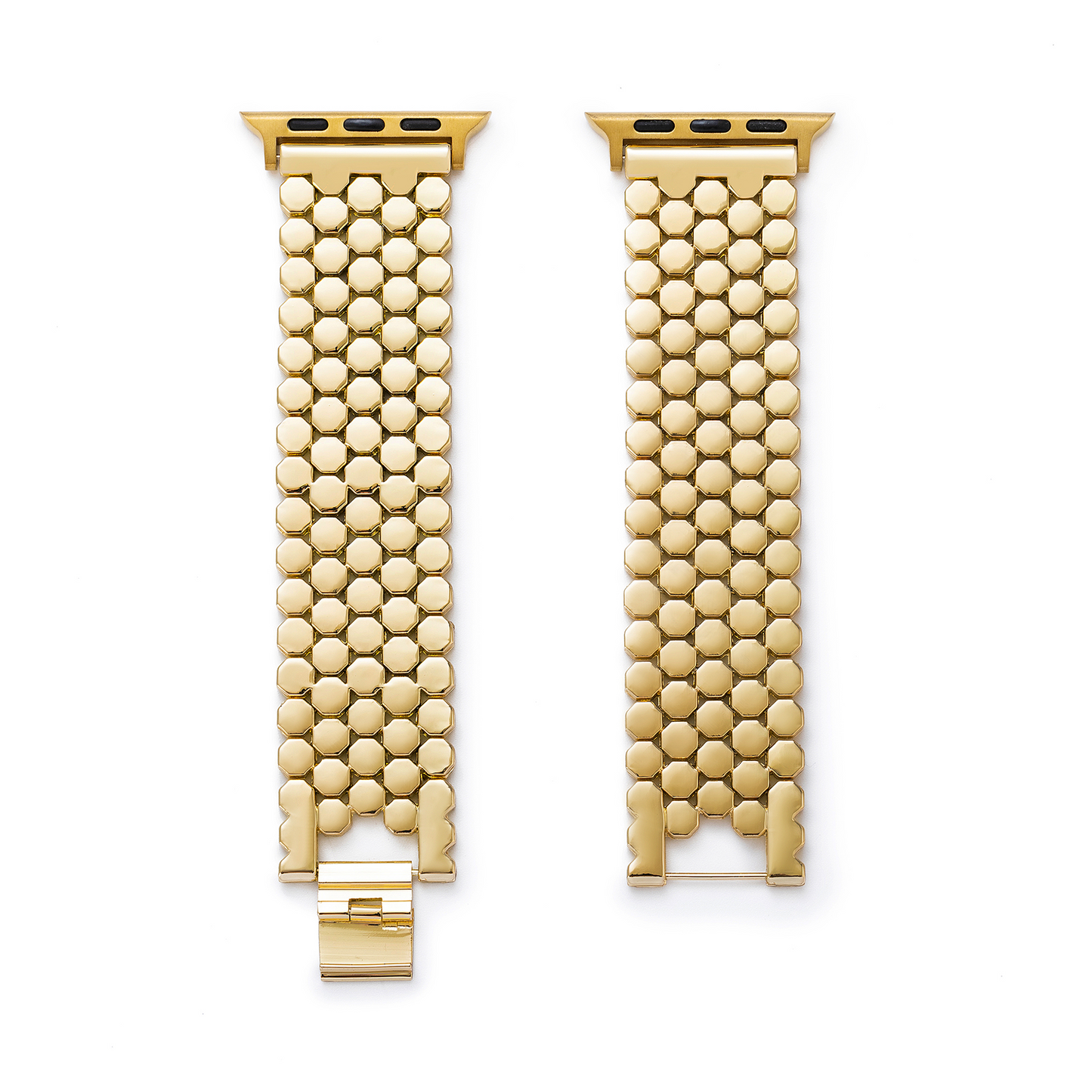 Unisex Honeycomb Metal Watch Band - Modern, Durable Strap