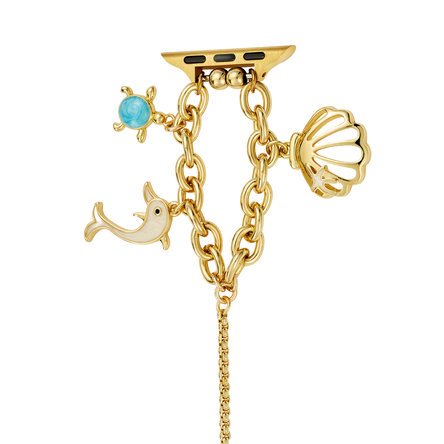 Playful Ocean Charm Chain Watch Band for Apple Watch – Nautical-Style Chain Strap