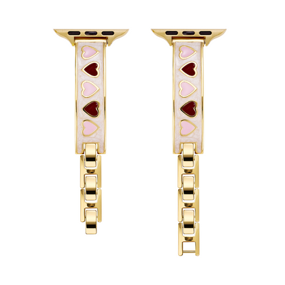 Heart Glow Enamel Copper Bracelet Band for Apple Watch – Elegant, Durable Strap
