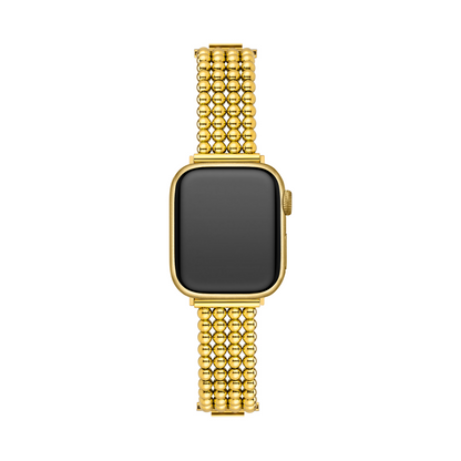 Premium Stainless Steel Beaded Watch Band for Apple Watch