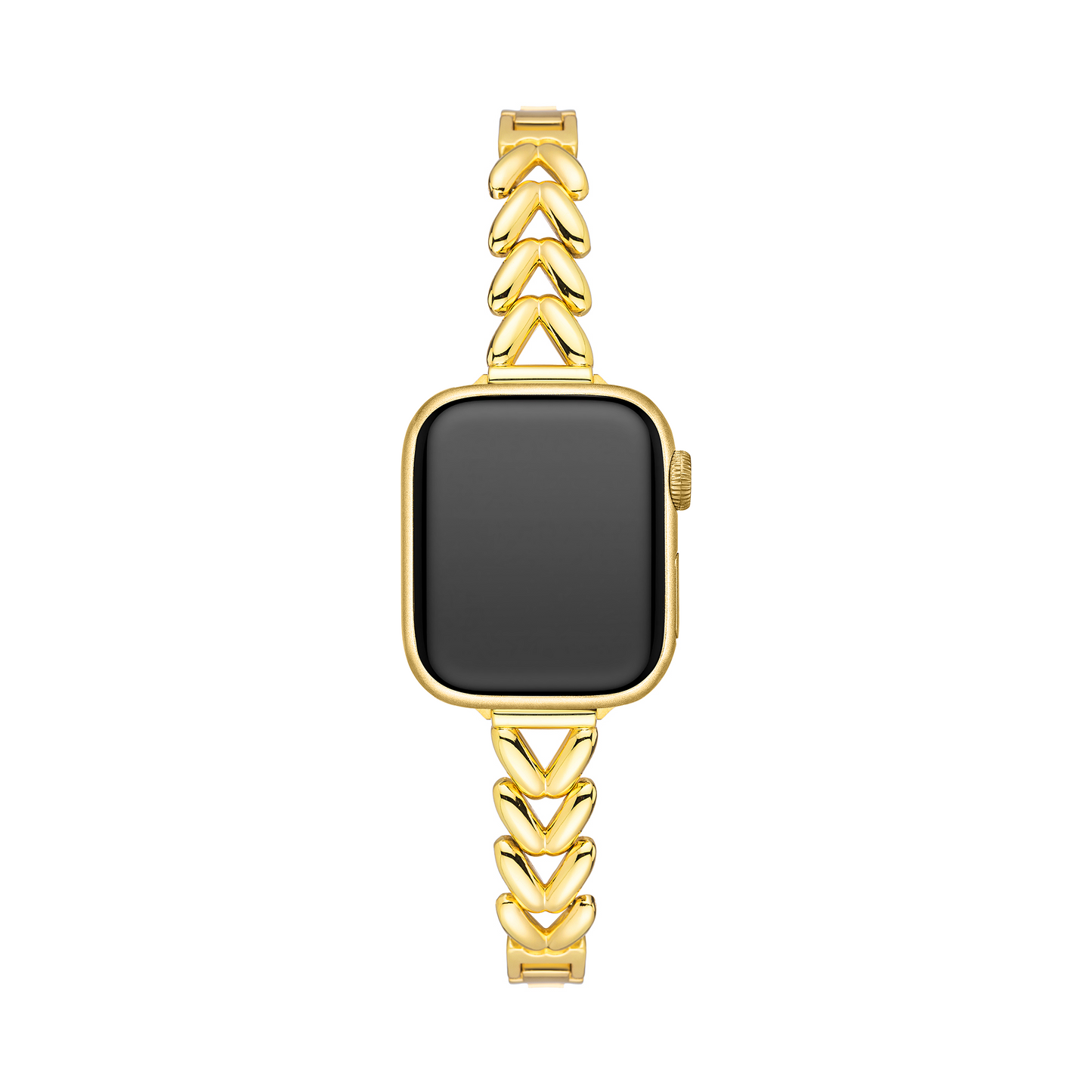V-Shaped Stainless Steel Watch Band for Apple Watch – Sleek, Durable Metal Bracelet