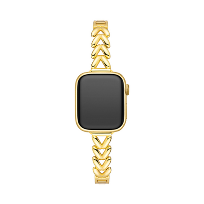 V-Shaped Stainless Steel Watch Band for Apple Watch – Sleek, Durable Metal Bracelet