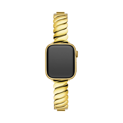 Elegant Wavy Stainless Steel Band for Apple Watch