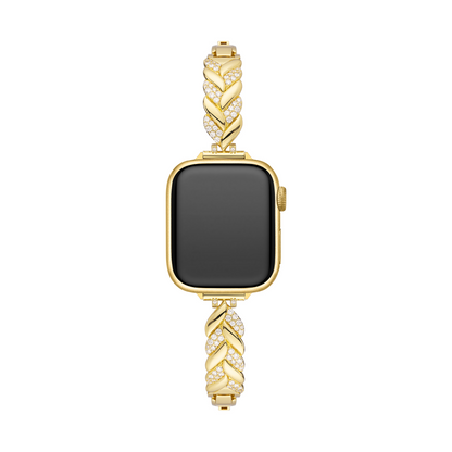 Premium Zircon Braided Copper Watch Band for Apple Watch