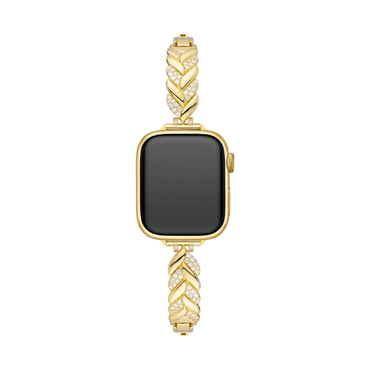 Premium Zircon Braided Copper Watch Band for Apple Watch