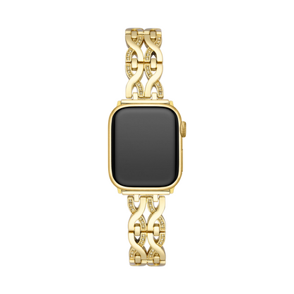 Double-Twist Metal Watch Band for Apple Watch — Sleek Stainless Steel Strap