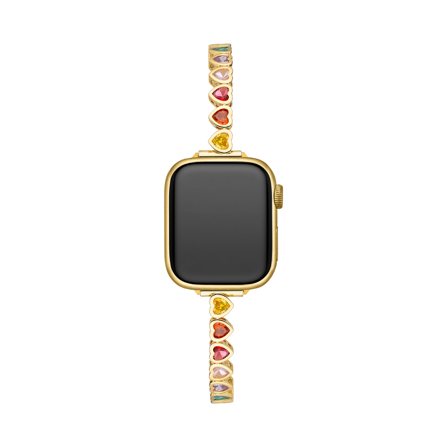 Rainbow Love: 14k Gold & Platinum Plated Apple Watch Band