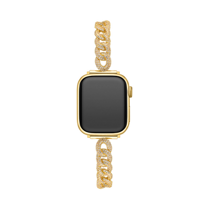 Copper Zircon Chain Watch Band for Apple Watch – Sleek, Elegant & Durable