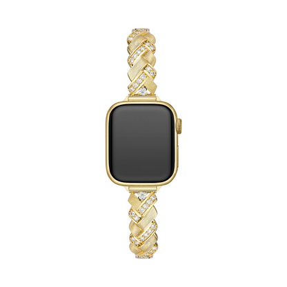 Gleaming Braided Stainless Steel Watch Band for Apple Watch
