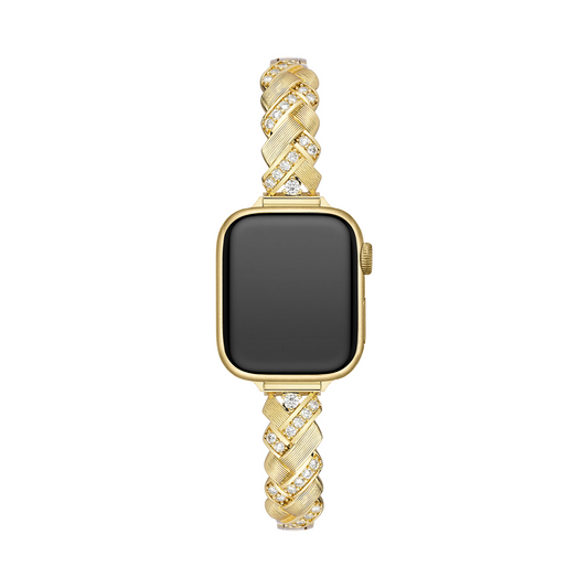 Gleaming Braided Stainless Steel Watch Band for Apple Watch