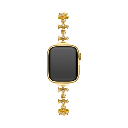 Glittering Cross-Design Apple Watch Band