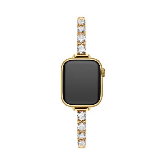 Round Zircon Copper Watch Band for Apple Watch — Elegant, Sparkling Metal Strap
