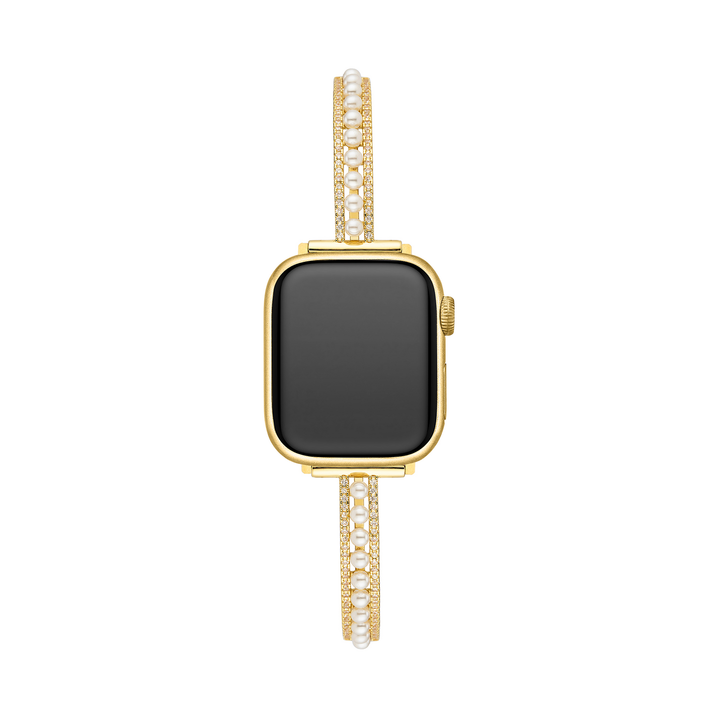 Elegant Pearl-Beaded Copper Band for Apple Watch