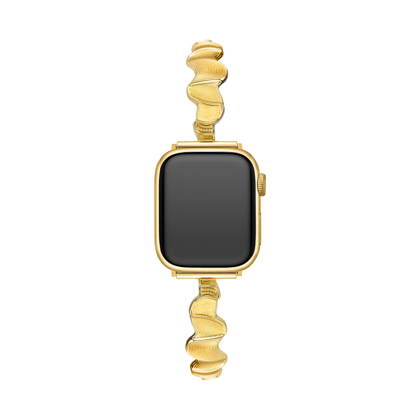 Sleek Wavy Metal Band for Apple Watch – Premium Stainless Steel Bracelet