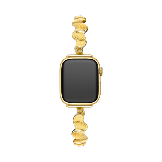 Sleek Wavy Metal Band for Apple Watch – Premium Stainless Steel Bracelet