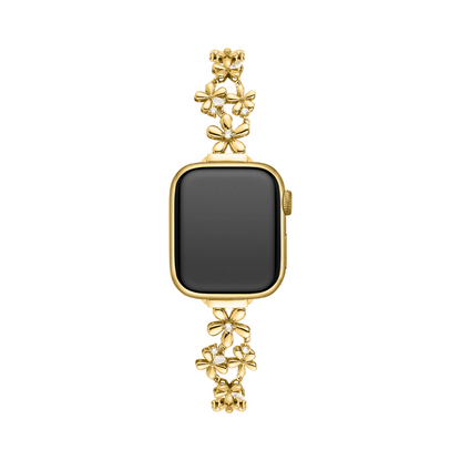 14K Gold & Platinum Plated Floral Copper Watch Band