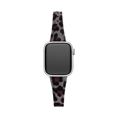 Luxurious Leopard Print Suede Watch Band for Apple Watch