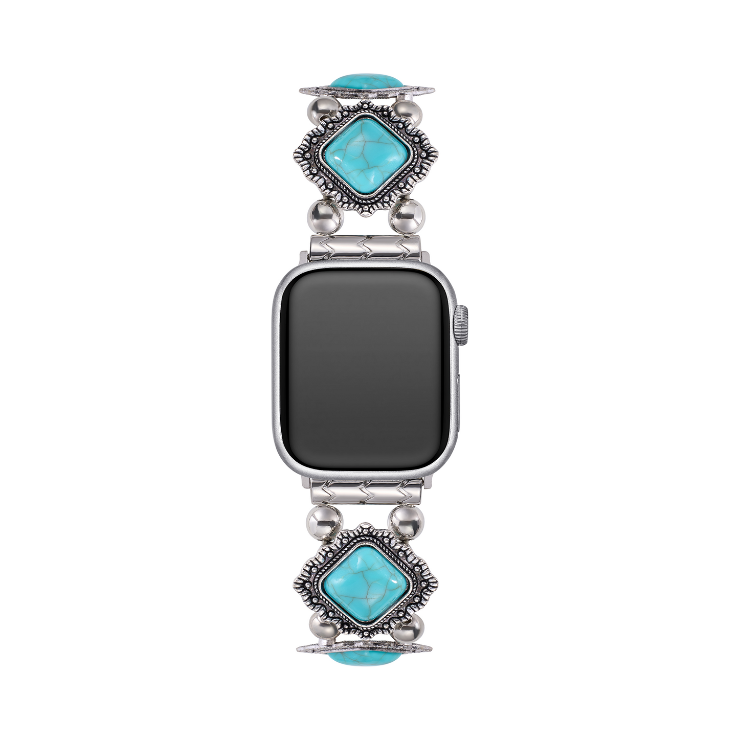 Vintage-Style Turquoise Elastic Watch Bracelet for Apple Watch