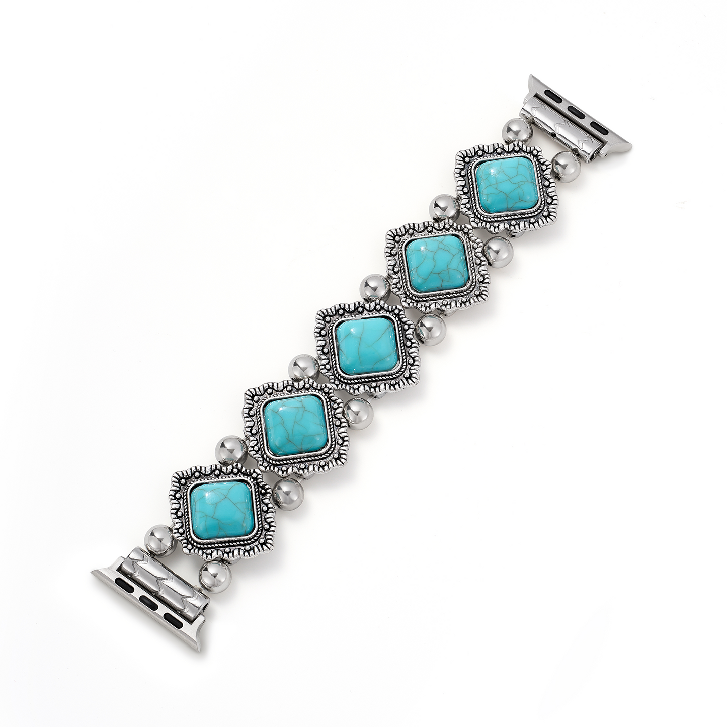 Vintage-Style Turquoise Elastic Watch Bracelet for Apple Watch