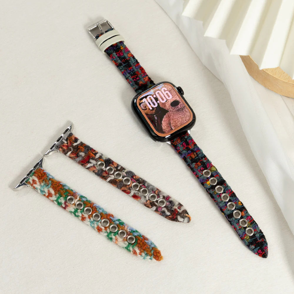 Premium Tweed Apple Watch Strap - Classic, Textured Band for Timeless Style