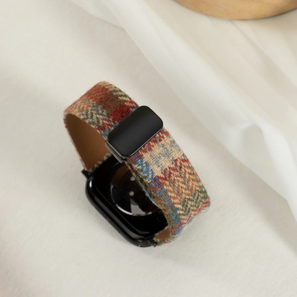 Premium Tweed Apple Watch Strap - Classic, Textured Band for Timeless Style